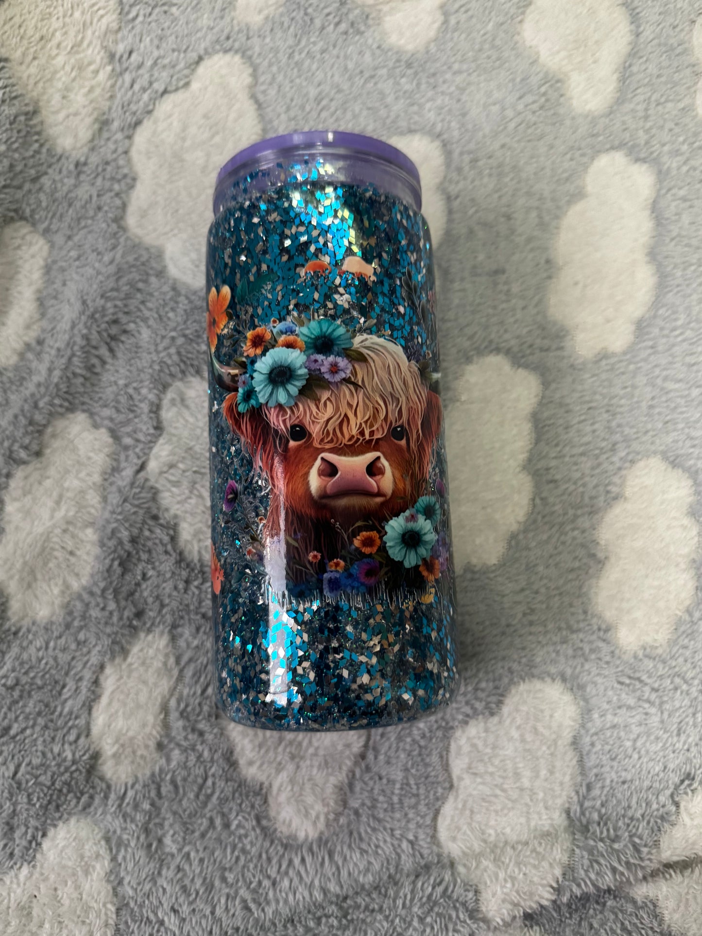 Highland cow tumbler